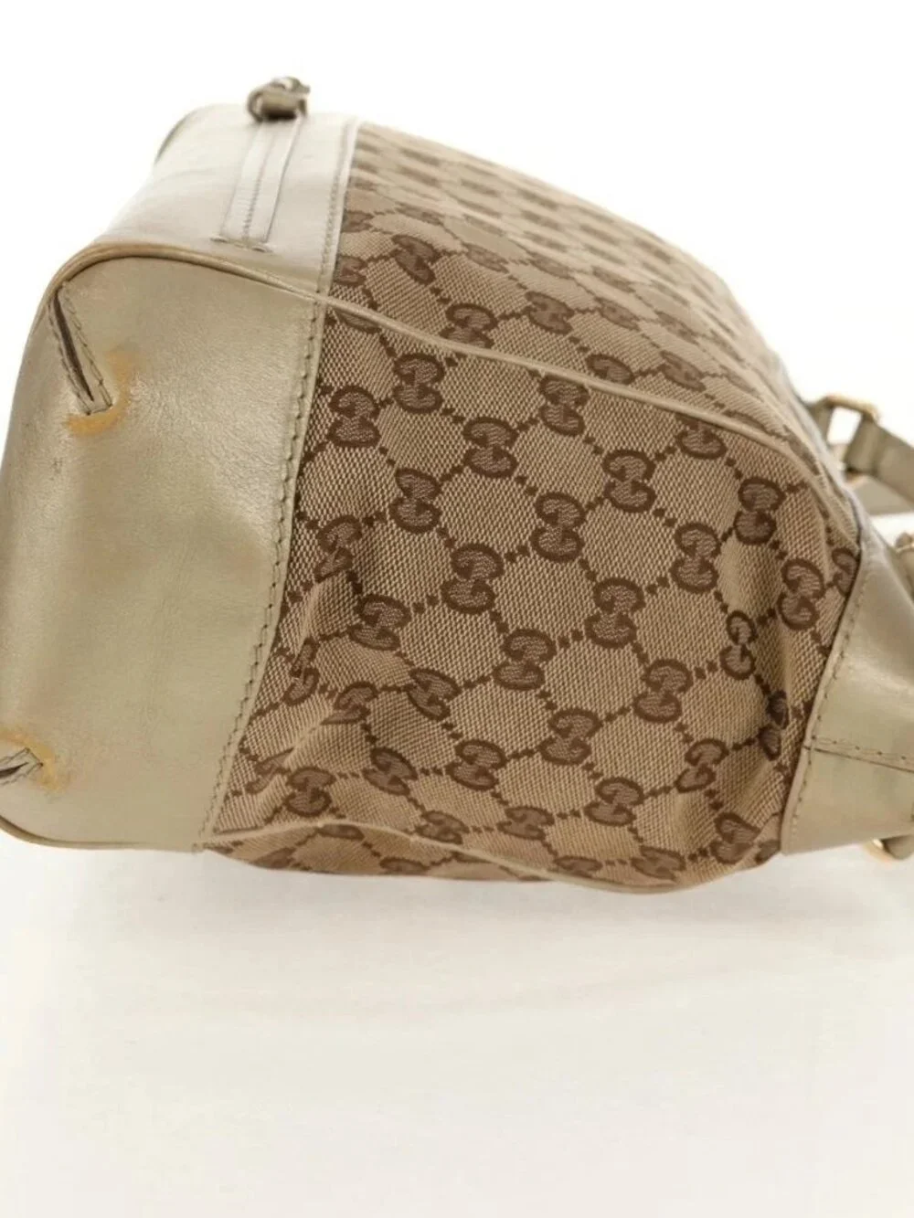GUCCI GG Canvas Hand Bag 2way Beige Gold 269894 Auth 158077 - Picture 5 of 16